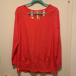 Lole XL “Suddhi” red open back design top